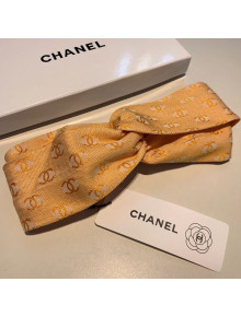 Chanel CC Logos Stamp Headband Yellow 2019