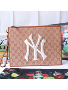 Gucci NY GG Canvas Pouch 547796 Beige 2019