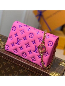 Louis Vuitton Pochette Coussin Chain Mini Bag in Monogram Leather M80745 Pink/Purple 2021