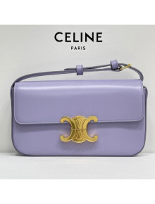 Celine Triomphe Shoulder Bag in Shiny Calfskin 194143 Purple 2021