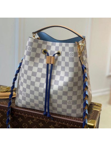 Louis Vuitton Néonoé MM Bucket Bag in Damier Azur Canvas N50042 Blue 2021
