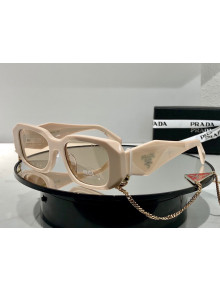 Prada Sunglasses With Chain SPR17WS Beige 2021