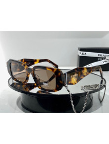 Prada Sunglasses With Chain SPR17WS Brown 2021