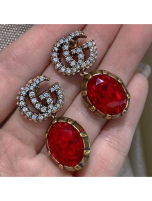 Gucci GG Short Earrings Red 2020