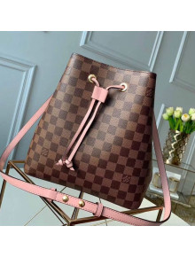 Louis Vuitton NéoNoé Damier Ebene Canvas Bucket Bag N40198 Pink 2019