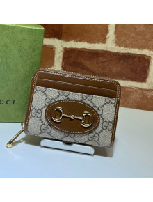 Gucci Horsebit 1955 Card Case Wallet 658549 Brown 2021