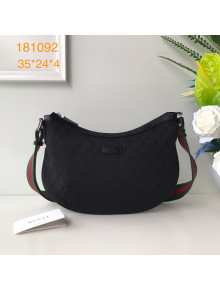 Gucci GG Canvas Shoulder Bag 181092 Black 2021
