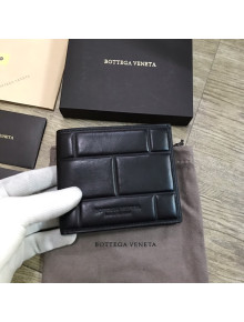 Bottega Veneta Men's Bi-Fold Wallet  in Geometric Padded Nappa Leather Black 2019