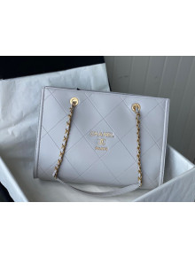 Chanel Calfskin Small Shopping Bag AS2752 Gray 2021 TOP