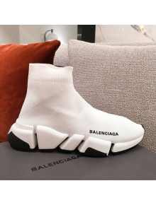 Balenciaga Speed Knit Sock Boot Sneaker White 2021 11 ( For Women and Men)