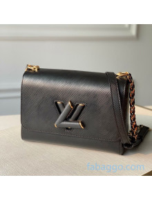 Louis Vuitton Twist MM Chain Bag in Epi Leather M50282 Black 2020