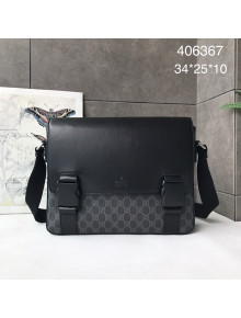 Gucci Men's GG Canvas Messenger Bag 406367 Black 2021