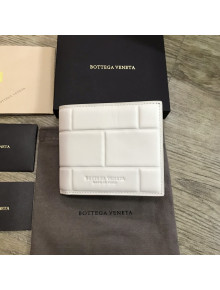 Bottega Veneta Men's Bi-Fold Wallet  in Geometric Padded Nappa Leather White 2019