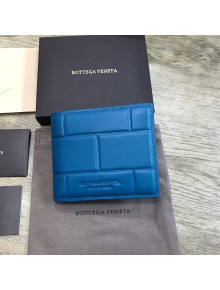 Bottega Veneta Men's Bi-Fold Wallet  in Geometric Padded Nappa Leather Blue 2019