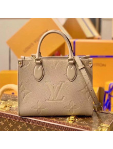Louis Vuitton OnTheGo PM Tote Bag in Giant Monogram Leather M45659 All Beige 2021