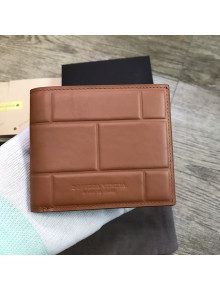 Bottega Veneta Men's Bi-Fold Wallet  in Geometric Padded Nappa Leather Brown 2019