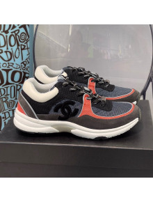 Chanel Fabric & Suede Sneakers G38299 Gray/Black 2021