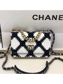 Chanel Crochet Quilted Calfskin 19 Wallet on Chain WOC AP0957 White 2021 TOP