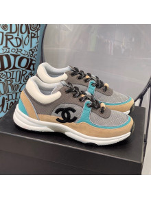 Chanel Fabric & Suede Sneakers G38299 Gray/Light Gray 2021