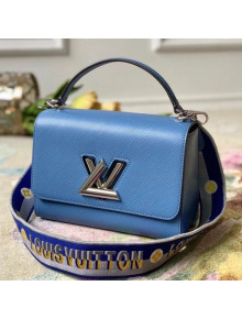Louis Vuitton Twist MM Bag in Blue Epi Leather M57507 2021
