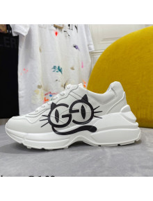 Gucci Rhyton Sneakers with Cat Eyes White 2021
