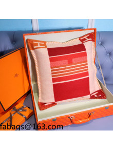 Hermes Avalon Wool Pillow 50x50cm Red 2021 110269