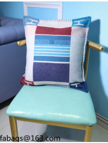 Hermes Avalon Wool Pillow 50x50cm Navy Blue 2021 110271