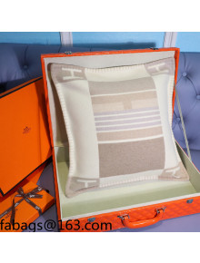 Hermes Avalon Wool Pillow 50x50cm Beige 2021 110272