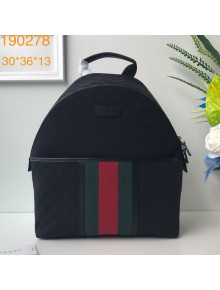 Gucci GG Canvas Web Backpack 190278 Black 2019