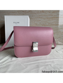 Celine Medium Classic Bag in Ripples Calfskin Leather Pink/Gold 2021 Top Quality