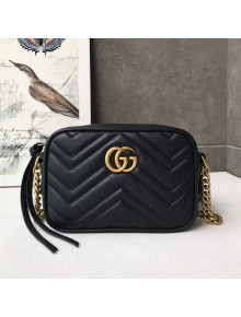 Gucci GG Marmont Matelassé Mini Shoulder Bag 448065 Black 2022