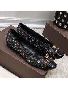 Louis Vuitton Colored Monogram Canvas Loafers with Bow Black 2021