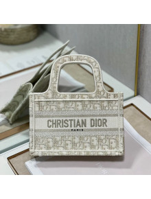 Dior Mini Book Tote Bag in Gold Oblique Embroidery M1286 2022 18