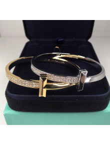 Tiffany & Co. T1 Crystall Hinged Bangle Bracelet 2020