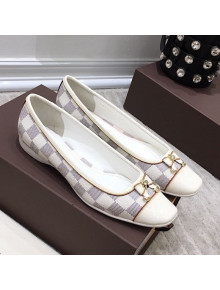 Louis Vuitton Colored Damier Canvas Loafers with Bow White 2021