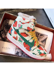 Gucci x Nike Strawberry Print Sneakers  2019