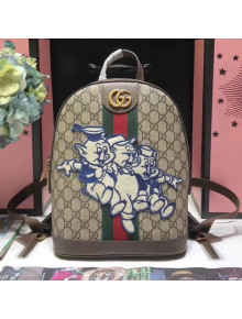 Gucci Ophidia GG Backpack with Pigs Embroidery 552884 2019