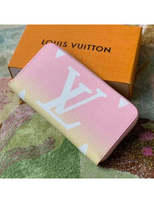 Louis Vuitton Zippy Wallet in Pink Gradient Monogram Canvas M80361 2021