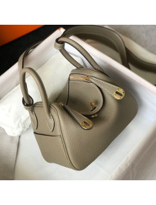 Hermes Lindy Mini Bag 19CM Dove Grey/Gold 2020 