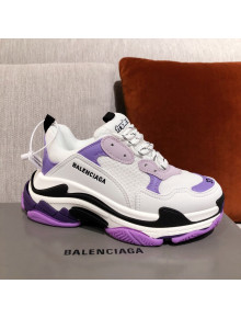 Balenciaga Triple S Sneakers White/Purple 2021 01 (For Women and Men)