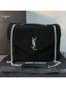 Saint Laurent Loulou Medium Bag in Shearling 5316460 Black 2018
