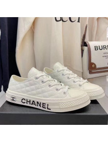 Chanel x Converse Quilted Leather Sneakers White 2021