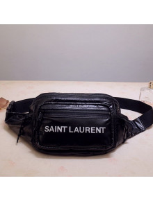 Saint Laurent Nuxx Body Bag/Belt Bag in Print Nylon 581375 Black 2020
