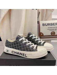 Chanel x Converse Quilted Leather Sneakers Black 2021