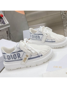 Dior DIOR-ID Sneakers in White and French Blue Technical Fabric 2021