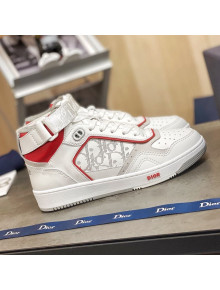 Dior B27 High-Top Sneakers in White and Red Calfskin 2020 (For Women and Men)