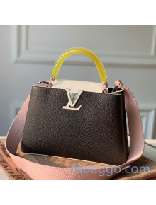 Louis Vuitton Capucines BB Bag with Translucent Top Handle M56300 Black/Yellow 2020