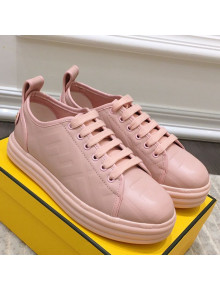 Fendi Rise FF Leather Sneakers Pink 2021