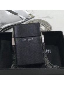 Saint Laurent Mini Perfume Box Case in Black Calf Leather 520118