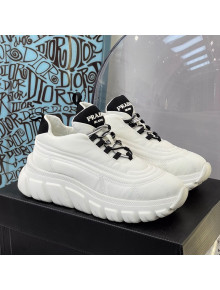 Prada Rush Gabardine Re-Nylon Sneakers White Nylon 2021